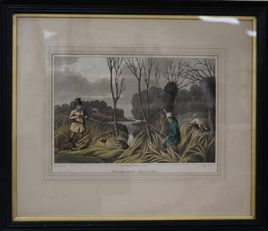 After H. Alken, a set of three shooting aquatints, largest 22 x 28cm